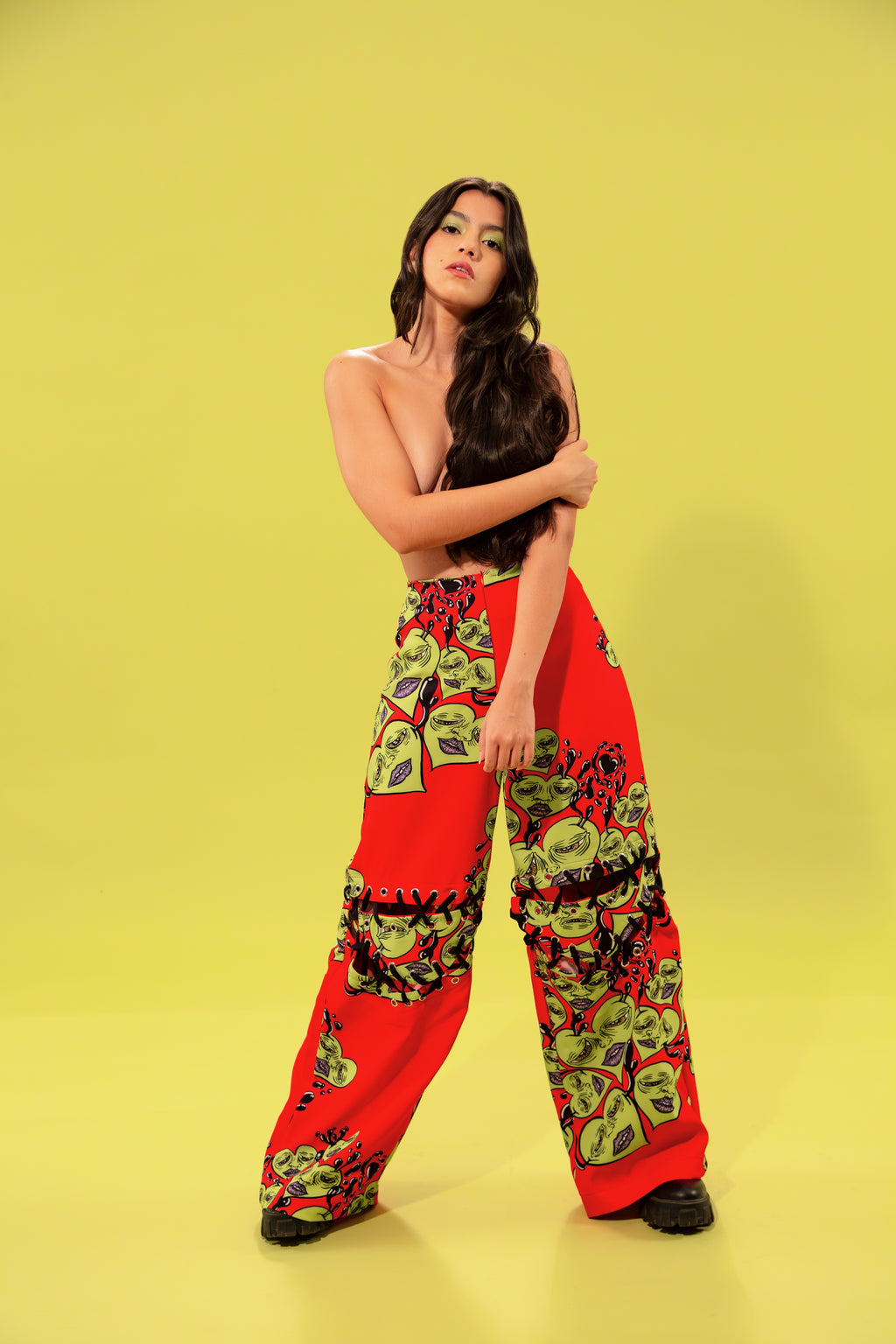 Pantalón estampado rojo mujer Bloomers
