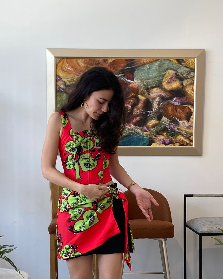 Corset estructurado estampado mujer Bloomers diseño colombiano